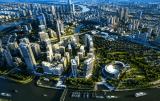 Phối cảnh tổng quan dự án Sun Group Thủ Thiêm nổi bật với kiến trúc hiện đại, kiến tạo không gian sống thượng lưu ngay lõi đô thị mới.